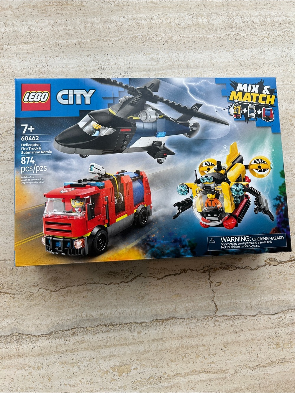 NEW 🆕 LEGO City Mix and Match 874 pieces / helicopter fire truck submarine
